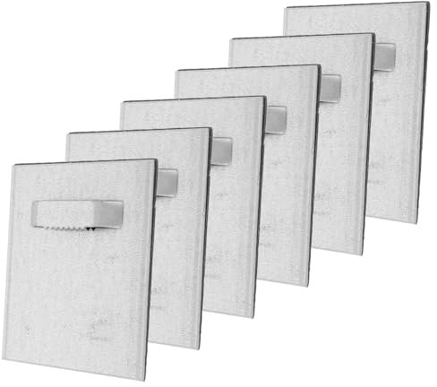 Levemolo 6sets Self-Adhesive Hooks Picture Hangers Kit for Wall Flat Stick Hooks No More Nails Adhesive Easy to Install for Home Decor Mirror Glass Aluminum