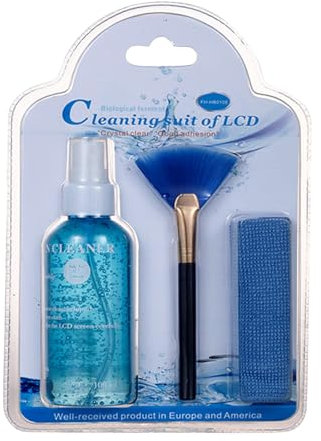 Keyboard Cleaning Kit, Laptop Cleaner, 3-in-1 Computer Screen Cleaning Brush, Multifunctional PC Electronics Cleaning Kit for iPad, Pro, Earbuds, Camera, All-in-One, (Sky Blue, 18 x 10 cm)