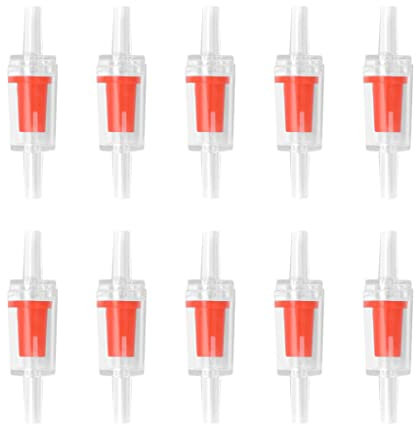 Lot de 10 clapets anti-retour pour aquarium Noir/rouge/blanc