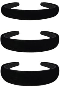Serre Tete Femme,3 Bandeaux en Velours pour Femme,Serre Tête Femme Serre Tete Noir Solides et Simples pour Filles Bandeau Cheveux Femme Large Bandeaux Mode pour Femmes