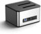Ohulelks 2.5/3.5 Inch SSD External Hard Drive Enclosure Dual-Bay Hard Drive Docking Station SATA to USB 3.0 HDD Case UK Plug