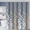 IGINOA Duschvorhang 180x200 Antischimmel Badevorhang Shower Curtains Wasserdicht Blumen mit ösen Motiv Schimmelresistent Gold Grau Badewanne Vorhang Pflanzen Waschbar Muster Duschborhang
