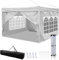 Hebitod Pop Up Pavillon 3X3M Wasserdicht Stabil Winterfest mit Seitenteile，Gazebo Pavillo mit Tasche，Faltpavillon，Partyzelt UV-beständig，Pavillion pergola für Camping Festival Party,weiß