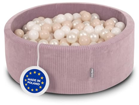 KiddyMoon Bällebad Kinder Schaumstoff 90X30cm/200 Bälle Für Baby Ab 1 Jahr