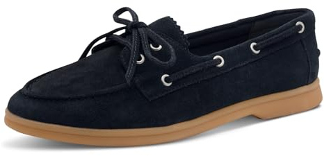 MARCO TOZZI Damen Slipper weiches Feel Me Fußbett Leder weiches Innenfutter Stilvoll