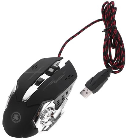 NUOBESTY Souris Gamer Ergonomique Filaire avec Rétroéclairage Rvb Ajustable Dpi Accessoire Pratique pour Bureau sur PC