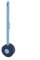 Escobilla de baño ergonómica y soporte para autocaravanas, fuerte poder de limpieza con fácil enjuague (azul)