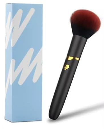 Pinceau Maquillage Électrique Vibrant – Rechargeable USB, Étanche, 157mm – Application Fond de Teint & Poudre Haute Précision