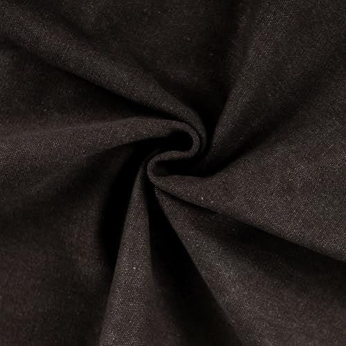Canvas Stoff gewachst – Schwerer Waxed Canvas 480 g/m²- Vintage-Look, wasserabweisend, robust – Ideal für Taschen, Schürzen, Outdoor & DIY-Projekte - Meterware ab 50cm (black)