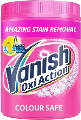 ZINNIAUK Vanish Oxi Action Colour Safe Stain Remover Powder for Clothes 1Kg, 1st Time Amazing Stain Removal Even In 30°C Cold Wash, Lifts Tough Stains & Chlorine-Free Formula, Safe On Everyday Fabrics