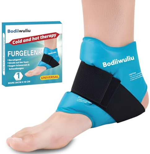 Coussinets De Refroidissement Pour Cheville, Manchette RafraîChissante Pour Pied Et Cheville, Bandage Glacé RéUtilisable, à Utiliser Sur Les Pieds (Bleu, L)