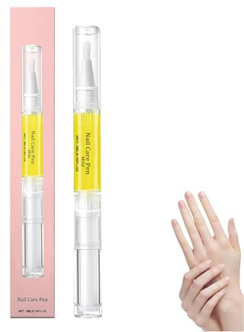 Nail Care Pen, Natural Cuticle Oil, Strengthener and Hardener for Damaged, Brittle or Cracked Nails, Light & Non-Greasy, Suitable for Everyday Care, Maintain Healthy & Clean Nails (1pcs)