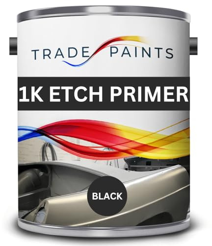 Etch Primer Paint – Black - 1L - High-Performance Vehicle and Car Primer for Ferrous or Non-Ferrous Metal Surfaces – Corrosion Protection and Superior Adhesion for DIY and Professional Restorations