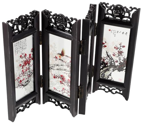 Kleiner aus Kunstharz im Chinesischen Stil Paravent für Tisch und Büro