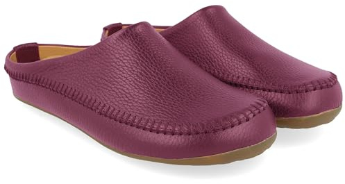 HAFLINGER Softi Lederpantoffeln Hausschuhe Ballerina im schlichten Design (Kardinal 322), Gr. 38