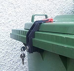 2er Set - CTS Mülltonnenschloss - bis 360 Liter mit Griffmuldendeckel