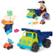 B. toys Sandspielzeug 10 Teile Großer Kipplaster mit Eimer – Sandkasten Spielzeug, Strand, Spielplatz Schaufel, Sieb, Sandförmchen – Spielzeug ab 18 Monaten