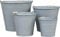 Magnifique bac à zinc pour plantes – Couleur : naturel zinc – Intérieur et extérieur – Résistant aux intempéries – Pot de fleurs / décoration de jardin Medium - Höhe: 20cm Eimer - 4er Set
