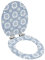 vidaXL Toilettensitz mit Soft Close Deckel Absenkautomatik Porzellan-Design WC Sitz Brille Toilettendeckel Klodeckel Klobrille Toilettenbrille MDF