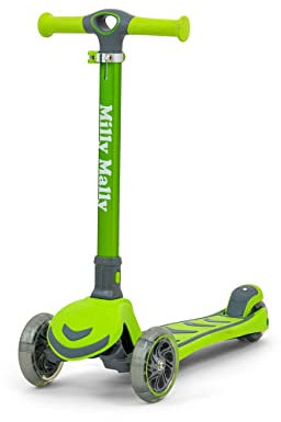 Milly Mally Boogie Dreiroller Balanceroller mit LED Rädern Roller bis 50 kg ab 3 Jahre GRÜN