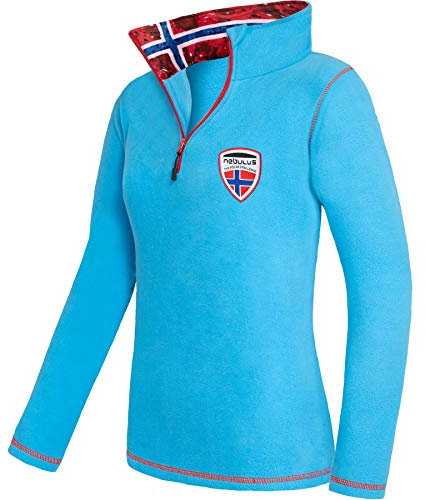 Nebulus Damen Pullover NARDY, Warmer Fleecepullover, Pulli aus Fleece mit Half Zip Reißverschluss, Malibu - M/38