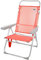Klappbarer Strandstuhl, Aktive Beach, 48x57x99 cm, Farbe Koralle, Liegestuhl, 5 Positionen, Hochstuhl, Sitzhöhe 30 cm, Tragegriff, Leichte klappbare Strandstühle