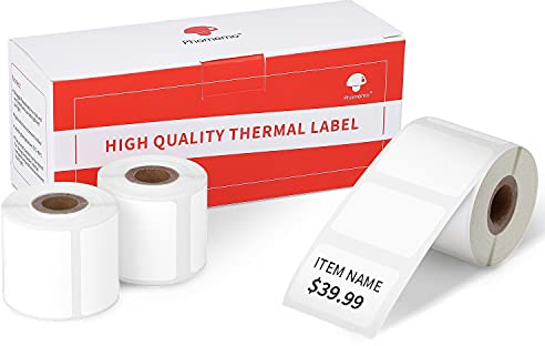 3 Rollen Phomemo M110 Papier 1.18x0.79 (30x20mm) selbstklebenden Thermodirekt-Etiketten, Thermo-Etikettenpapier für Phomemo M110/M120/M220/M200 Etikettierer, für Barcode, Adresse, Preis