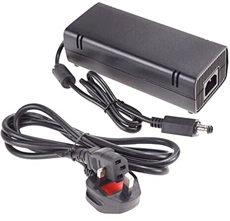 DaMohony Xbox 360 Slim Power Supply Brick Cord, AC Adapter Converter for Microsoft Xbox 360, Great Charging Accessory Kit (British Plug)