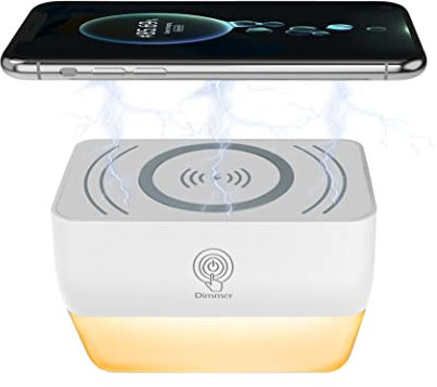 Northpoint LED Steckdosen Nachtlicht mit Farbwechselfunktion stufenlos dimmbar per Touch Dimmer induktive Ladeschale für Smartphones