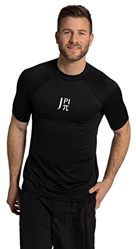 JP 1880 simtröja, halvärm, ståkrage, UV-skydd 806611, svart, 4XL