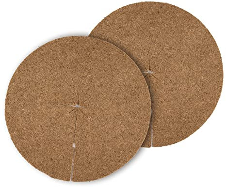 La Cordeline Lot 2 disques Paillage Coco Protection Plantes Maxi 80cm, Marron