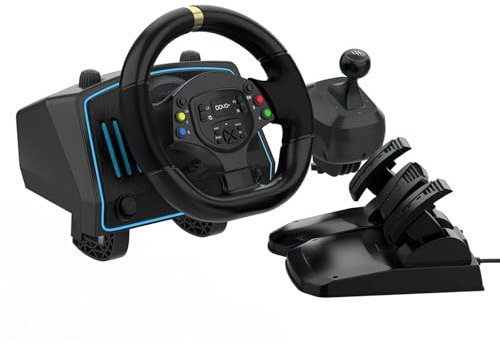 DOYO Gaming Racing Wheel with Pedals and Shifter, 1080° Xbox Steering Wheel with Paddle Shifters Driving Wheel for PC, PS4, Xbox One, Xbox Series X/S, Xbox 360, PS3, Switch (Black)