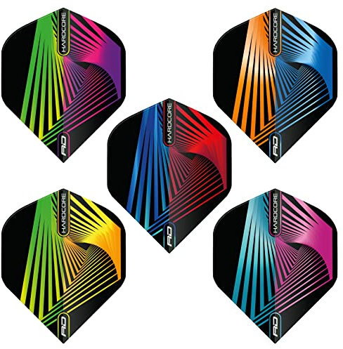 RED DRAGON Hardcore Lights Multipack Dart-Flüge - 5 Sätze pro Packung