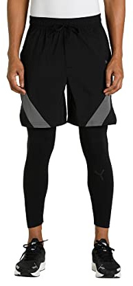 PUMA Train Vent Woven Trainingsshorts Herren schwarz/weiß, S
