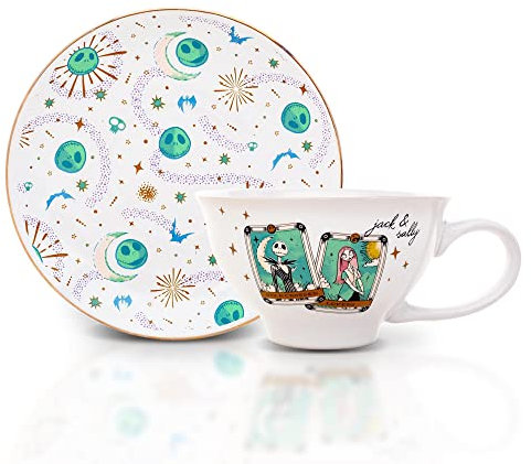 Disney The Nightmare Before Christmas Tarot Cards Ceramic Teacup and Saucer Set