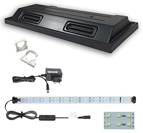 ZooPaul Aquarium Terrarium Abdeckung 120x40cm 1x LED Tube doppelt Lampe Beleuchtung Deckel