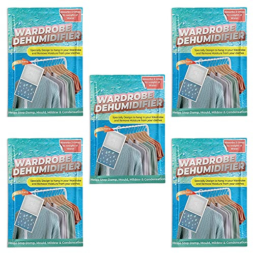 ACCURATE 210g Hanging Wardrobe Dehumidifier, Condensation Remover, Moisture Absorber, Dehumidifiers for Damp, Mould, Moisture in Wardrobe (5)