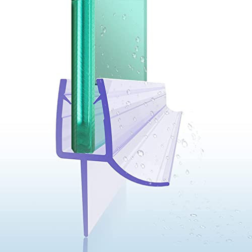 SUNXURY Duschdichtung 120cm Wasserabweiser Duschdichtungen Für 5mm 6mm glas PVC Einstellbare Dichtung Duschdichtung Duschdichtungen