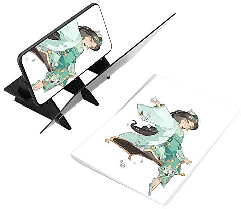 Tablero de Dibujo óptico, Tablero de Dibujo de Plástico Portátil, Herramienta de Dibujo, Tablero de Placa de Trazado de Proyección de Reflejo de Espejo para Niños Adultos