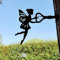 Metall Fee Elfen Gartenstecker Fee Deko Gartenfigur Metallstecker Gartendeko für Garten Rasen Outdoor Dekoration Wand Kunst Ornament
