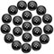 Knöpfe Harz Buttons 25mm Schwarz Knopf 4 Löcher Knöpfen zum Basteln 20 Stück Rund Hemdknöpfe mit Aufbewahrungsbox für Kleider Nähen DIY Handwerk und Deko