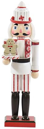 perfk Figura di Schiaccianoci Giocattolo di Schiaccianoci di Legno Figura di Schiaccianoci di Natale in Legno per bomboniere Decorazione della tavola del, Stile E