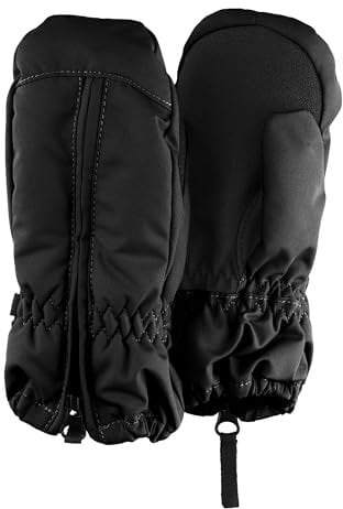 Sterntaler Fäustlinge Ripps wasserdicht – Baby Winterhandschuhe mit Reißverschluss & Thinsulate-Futter – Unisex Handschuhe mit Daumen & rutschfester Handfläche, dunkelgrau, Größe 3