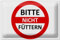 Schild-Blech Warnschild 30x20cm Bitte nicht füttern