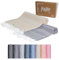 MEBY Set di 2 teli da sauna XXL (100 x 200 cm), asciugamano da bagno, asciugamano turco, asciugamano 100% cotone (beige e grigio scuro), P2024