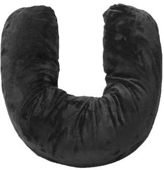 Travel Pillow Stuffable With Clothes Neck Pillow for Travel Multifunctional U Shaped Travel Neck Pillow Transformable Expandable 3 Days' Travel Essentials By Car Plane No Filler Elastic Velvet Black
