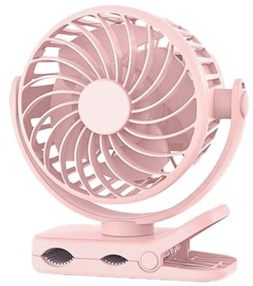 Folpus Ventilador de Clip pequeño, Ventilador Personal de Mano, Ventilador de Manos silencioso, Mini Ventilador de refrigeración, Ventilador de Escritorio, Rosa