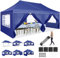 HOTEEL Faltpavillon 3x6 Pavillon Wasserdicht Stabil Partyzelt Faltbar, Faltzelt Mit 6 Seitenwänden & Rolltasche & 4 Sandsäcken, Einfacher Aufbau für Hochzeiten,Gewerbe,Partys, UV50+ Schutz, Dunkelblau