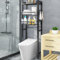 JHDXL Scaffale sopra Lavatrice Mensola per Toilette, Metallo Mobile Sopra WC, Risparmio Spazio Scaffale Da Bagno, Organizer da Bagno Portaoggetti, per Toilette, Bagno, Lavanderia