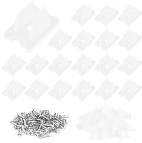 HO-SFSM 100 Stück Led Strip Halterung, LED-Streifen-Montage-Clips, mit Schrauben, passend für 5 mm bis 6 mm Silikon-LED-Lichtstreifen